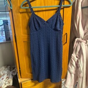 Blue Lace Slip Dress